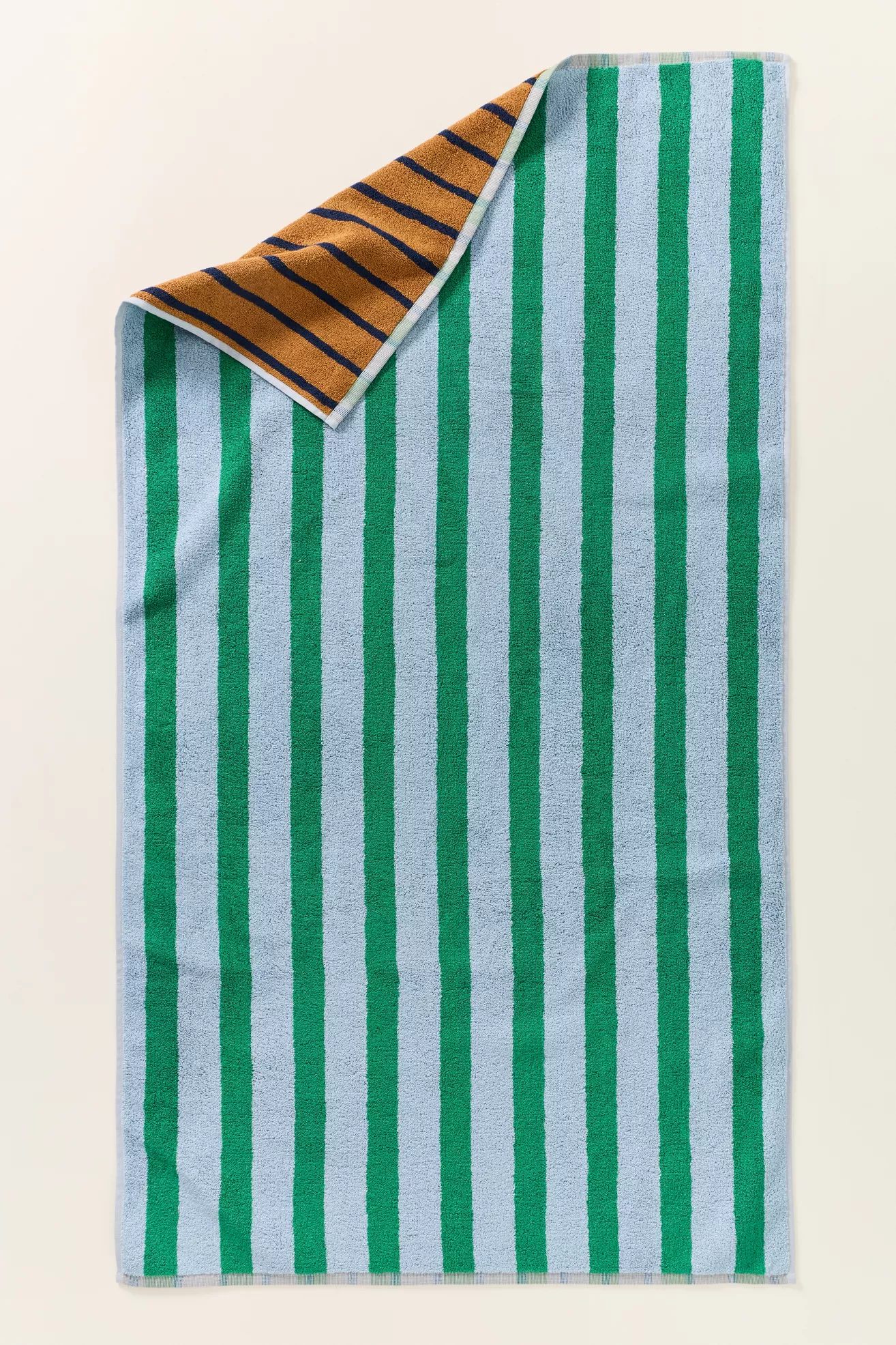 100% Cotton Reversible Stripe Towel Collection - thumbnail 3