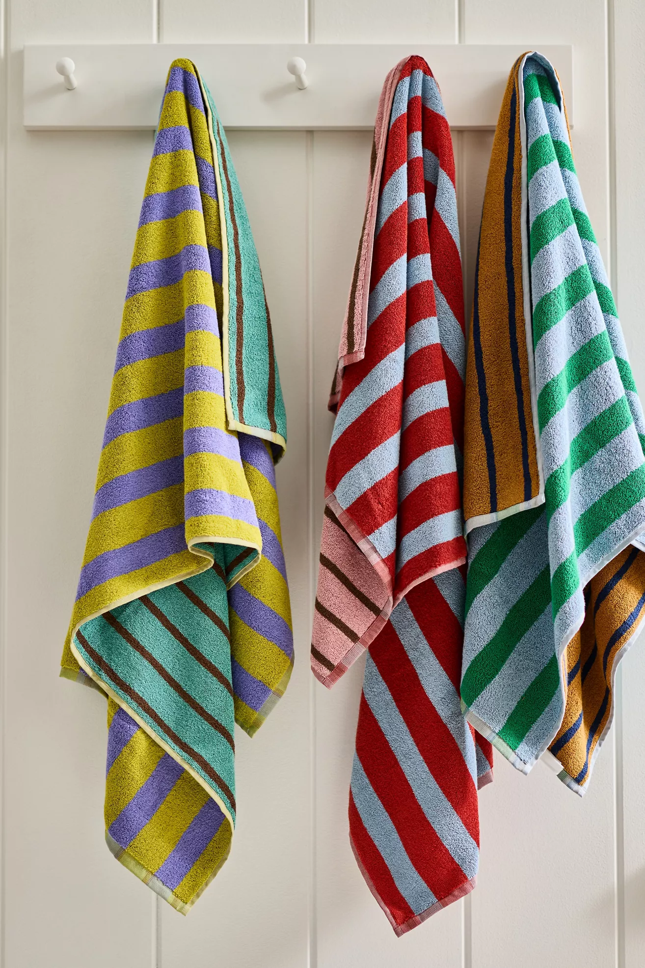 100% Cotton Reversible Stripe Towel Collection