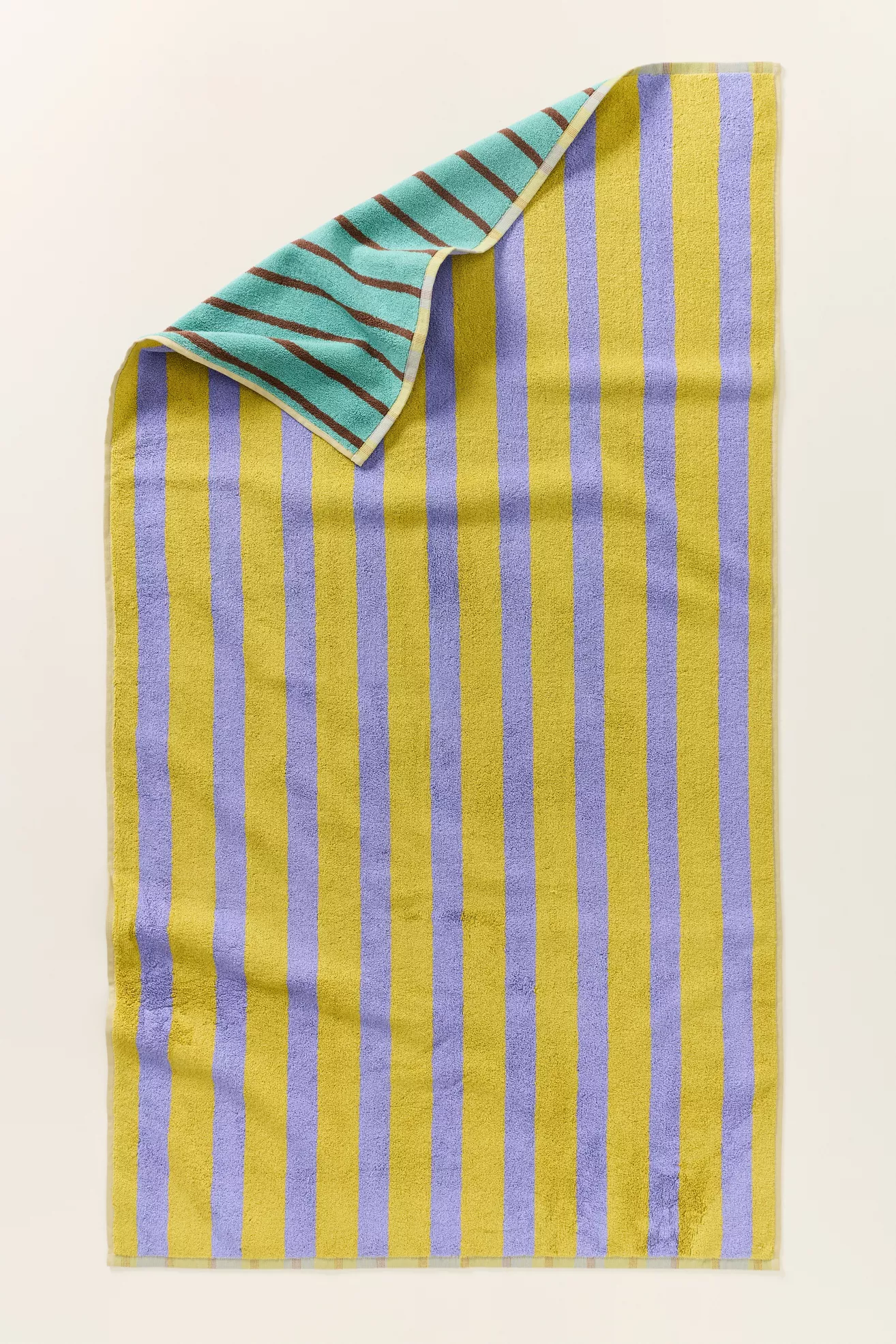 100% Cotton Reversible Stripe Towel Collection - thumbnail 9