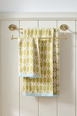 Sabine Cotton Floral Woven Towel Collection