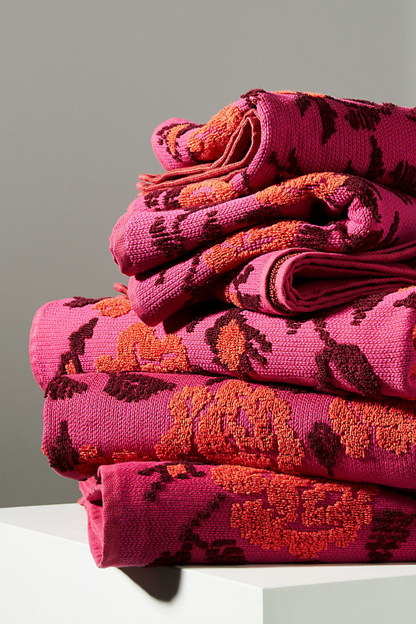 Anthropologie Nellie Towel Collection In Orange