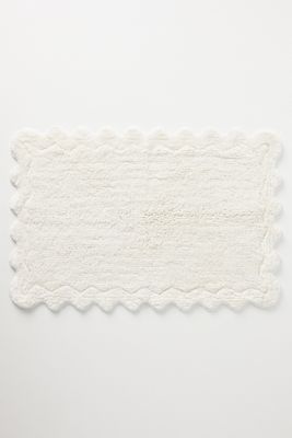 Maeve by Anthropologie Scalloped Cotton Bath Mat