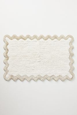 Maeve by Anthropologie Scalloped Cotton Bath Mat