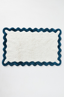 Anthropologie Ernestine Bath Mat By  In Blue Size L