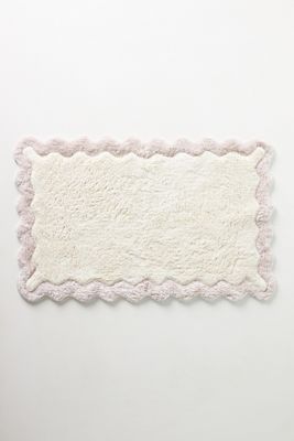 Maeve by Anthropologie Scalloped Cotton Bath Mat