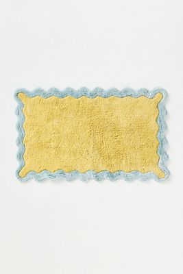 Maeve by Anthropologie Scalloped Cotton Bath Mat