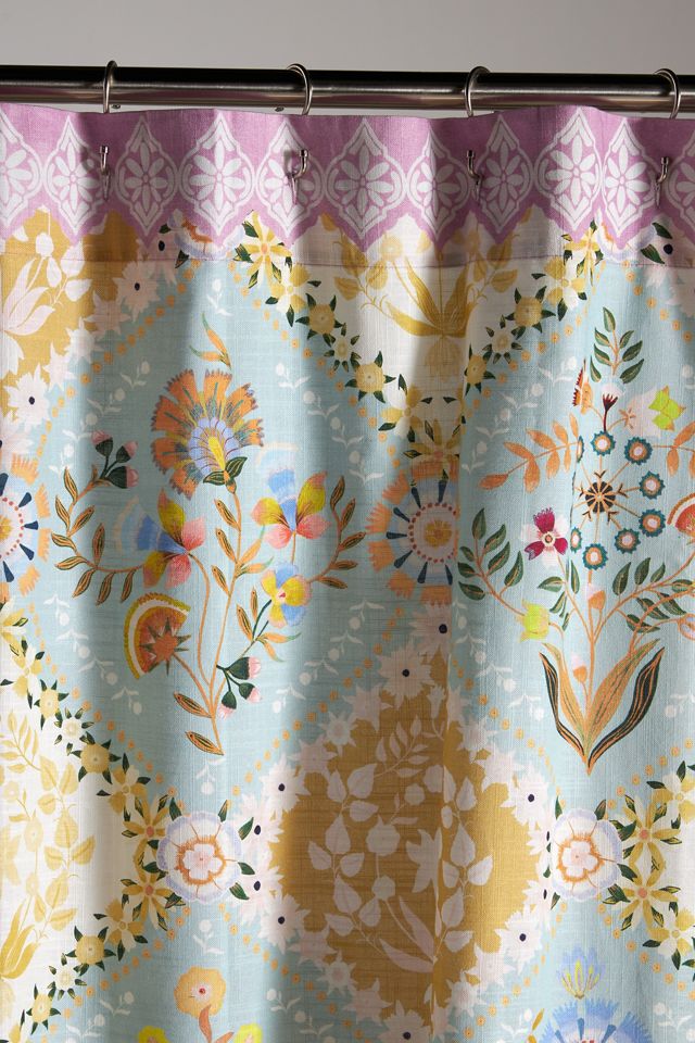 Theodora Organic Cotton Shower Curtain Anthropologie
