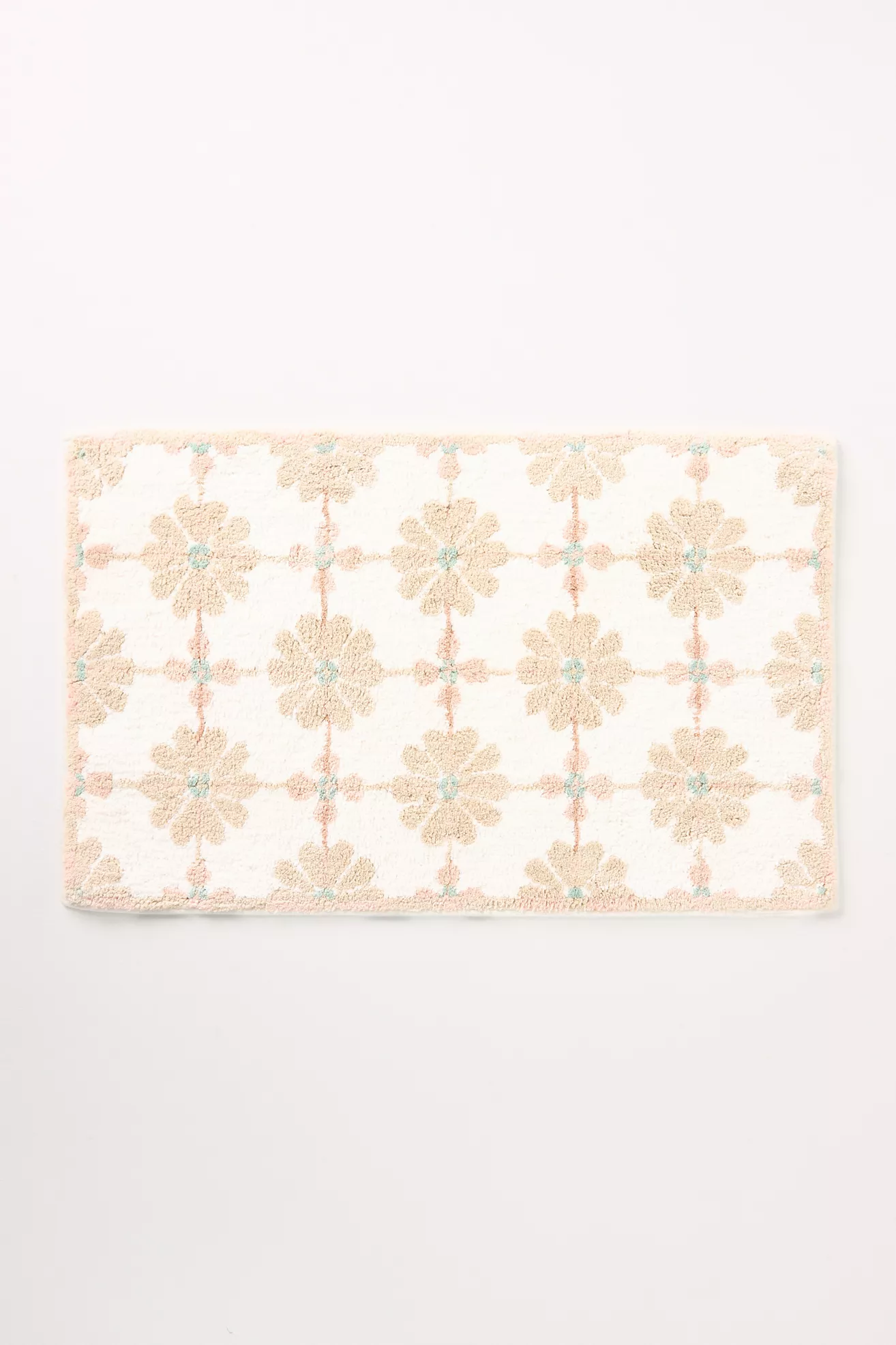 Daisy Tile Tufted Cotton Bath Mat