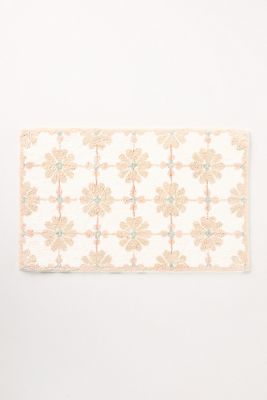 Castile Tufted Cotton Rose Bath Mat | AnthroHome