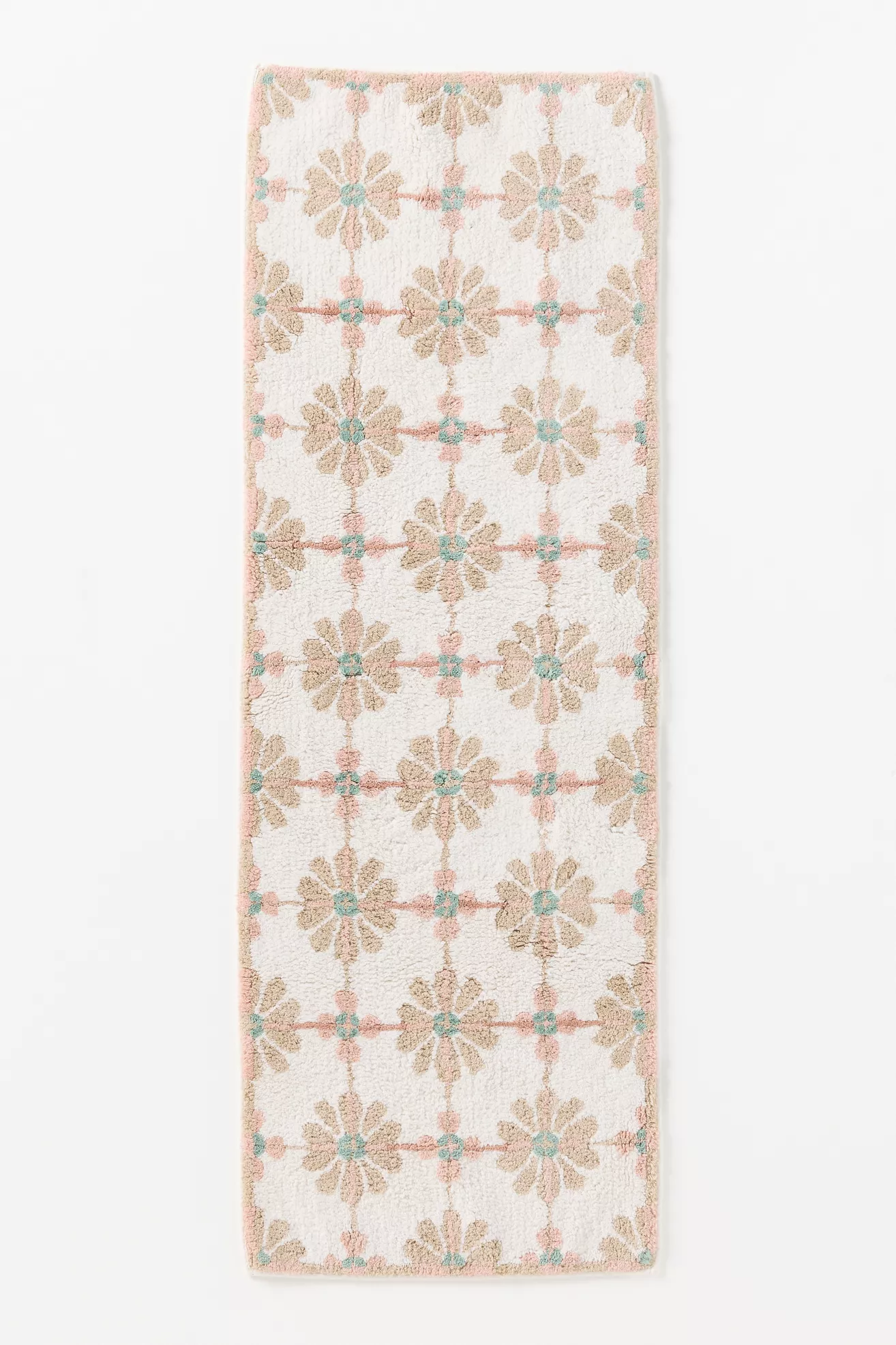 Daisy Tile Tufted Cotton Bath Mat - thumbnail 3