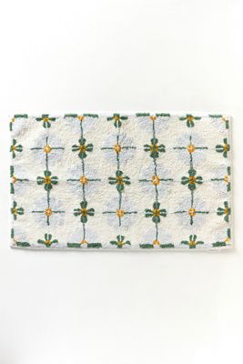 Daisy Tile Tufted Cotton Bath Mat