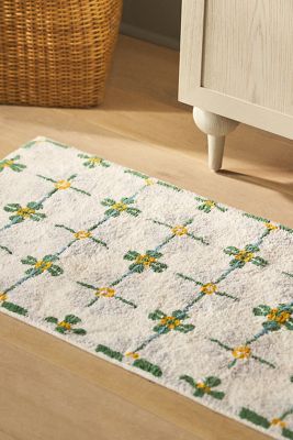 Daisy Tile Tufted Cotton Bath Mat