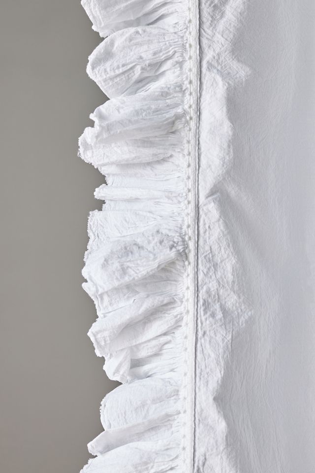 Ruffled Cotton Percale Shower Curtain #1