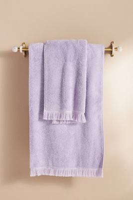 Anthropologie Plush Turkish Cotton Towel Collection In Blue