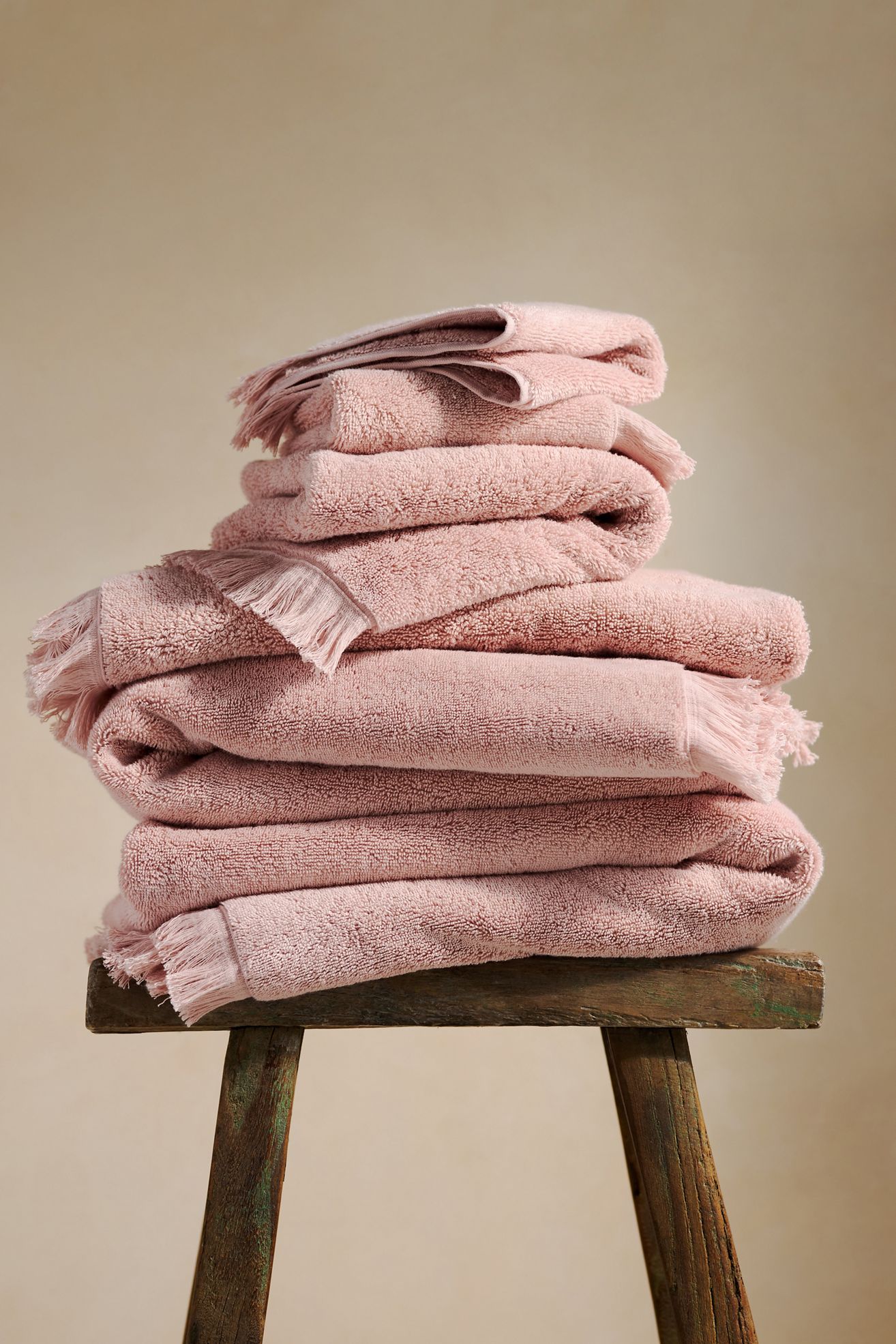 Plush Turkish Cotton Towel Collection - Rose, Standard, Set of 2 Washcloths