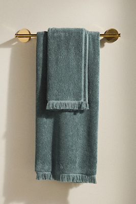 Anthropologie Plush Turkish Cotton Towel Collection In Gray