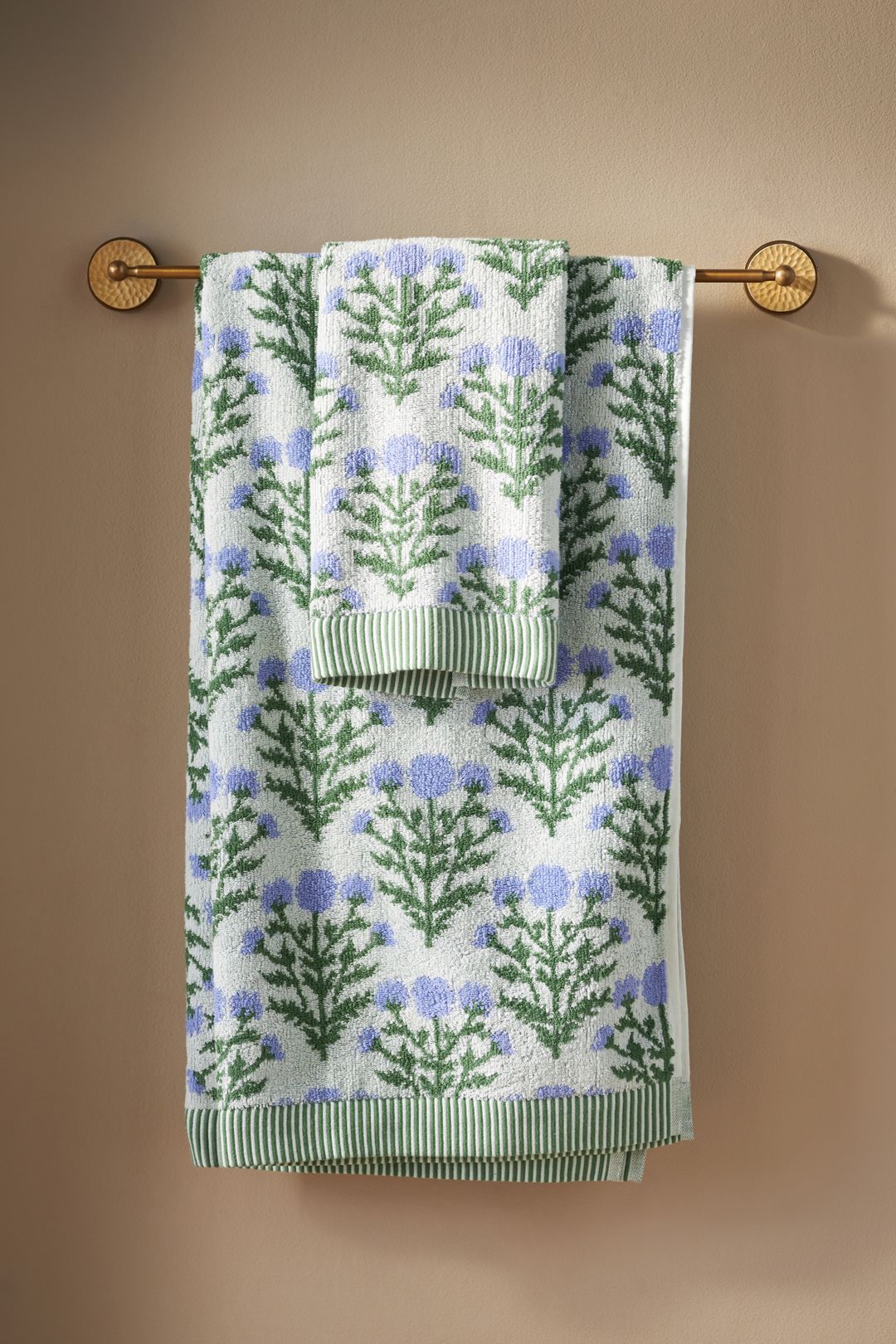 Eudora Cotton Towel Collection - Blue, Standard, Hand Towel