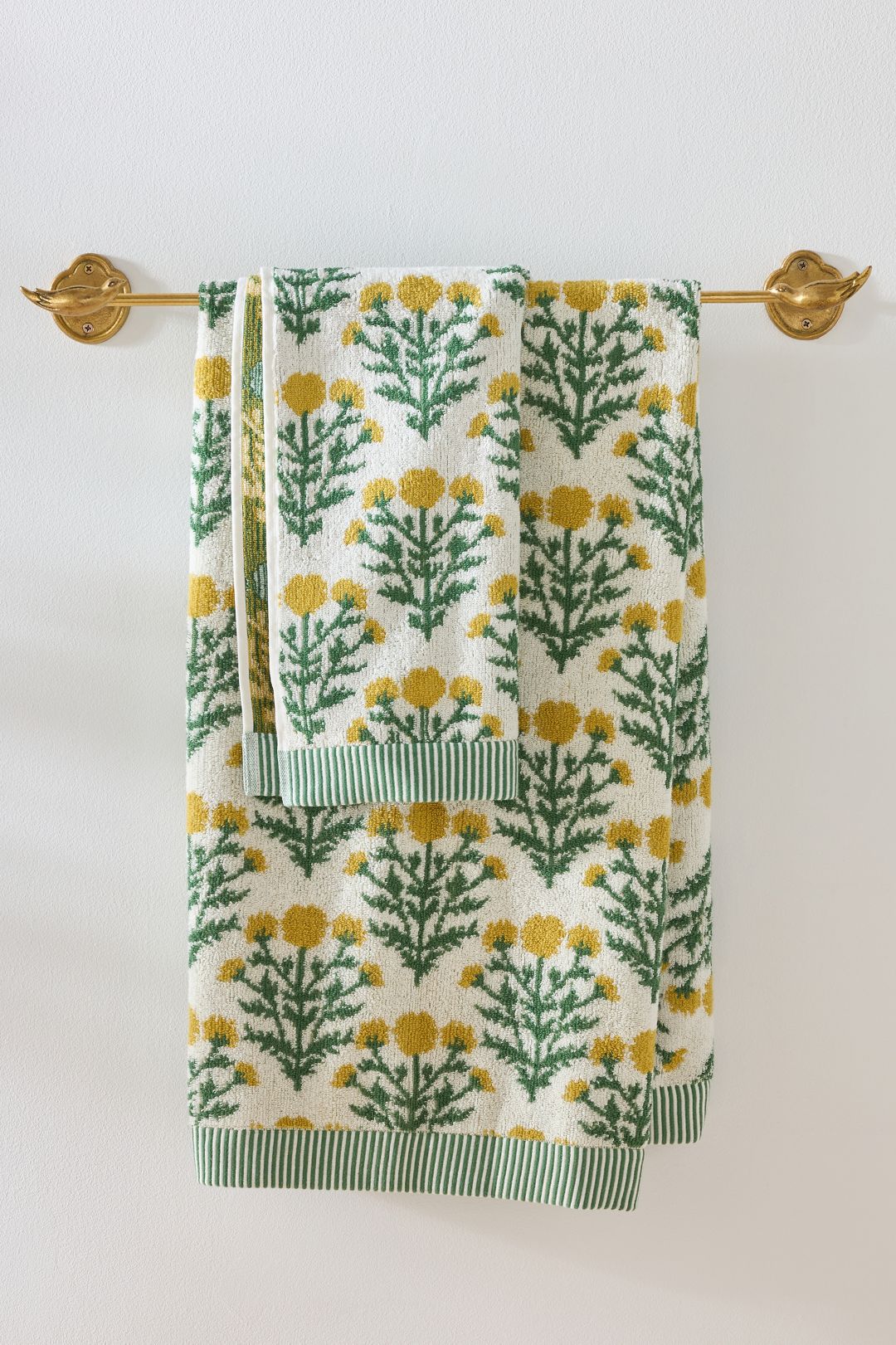 Eudora Cotton Towel Collection - Dark Yellow, Standard, Hand Towel