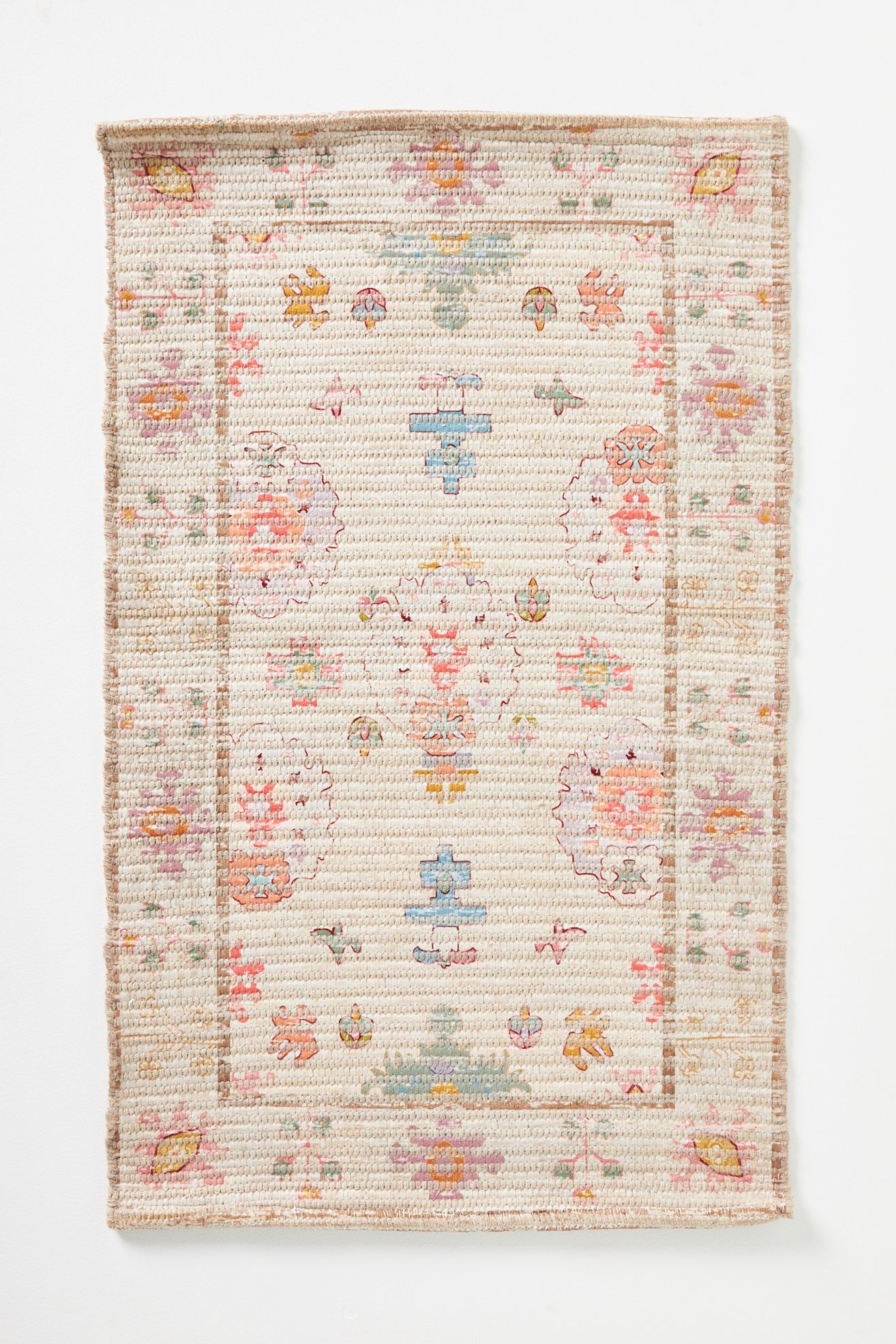 Malthe Cotton Printed Bath Mat - Neutral, BATH MAT