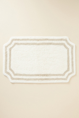 Hand-Tufted Double Border Bath Mat | Anthropologie UK