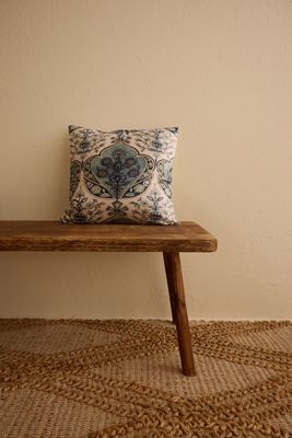 Coussin Imprimé Velours Motif Vintage