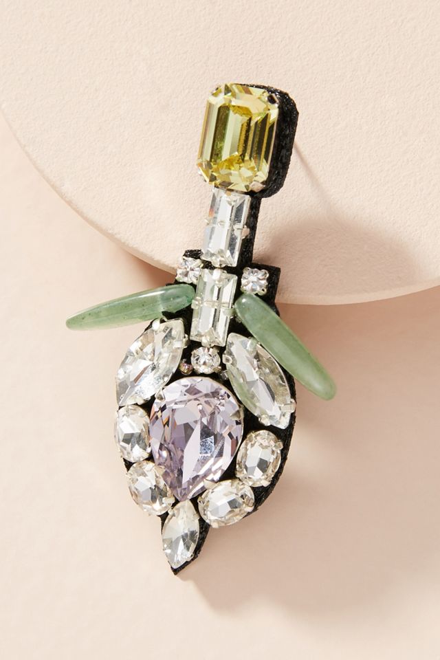 Plum Drop Earrings #1