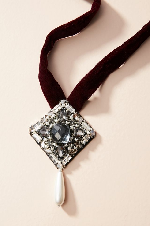 Holiday Pendant Tie Necklace #1