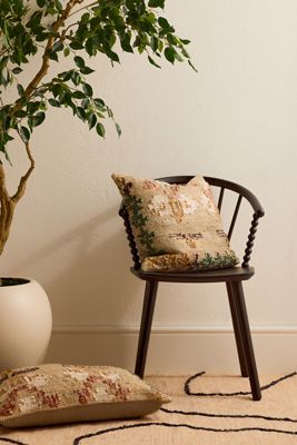 Housse de coussin en jute et coton Diantri nkuku