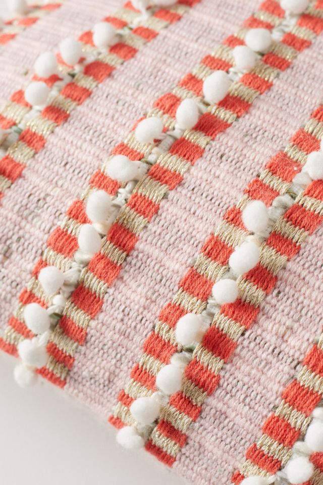 Metallic-Woven Pommed Cushion #3