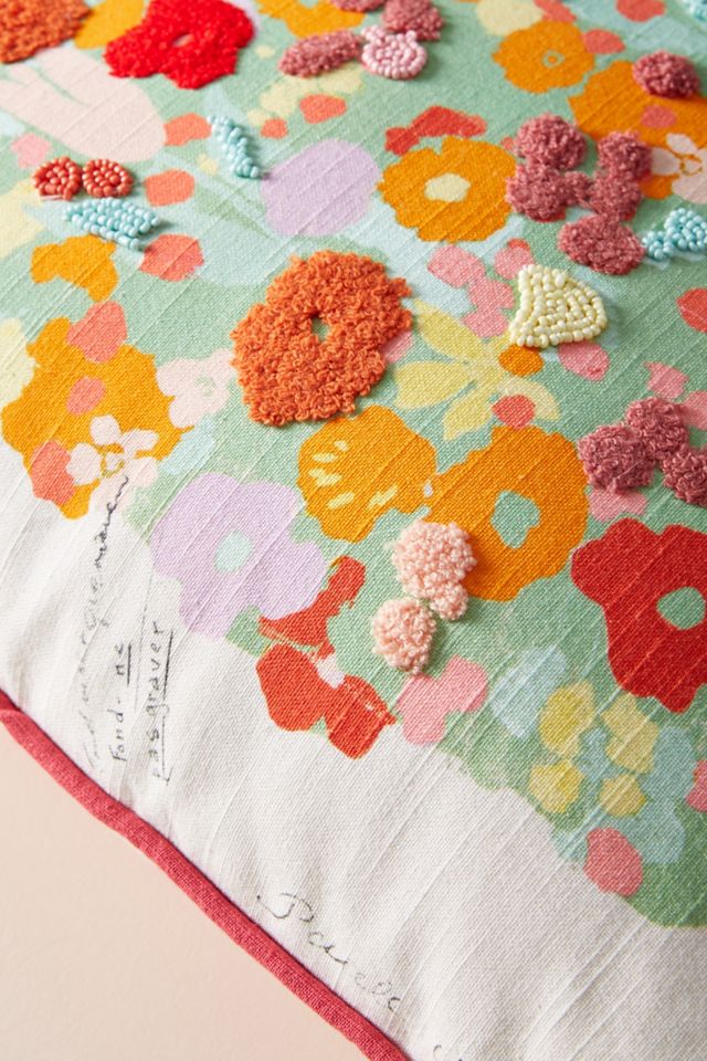 Paule Marrot Embroidered Posies Pillow #3