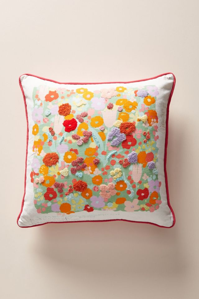 Paule Marrot Embroidered Posies Pillow #1