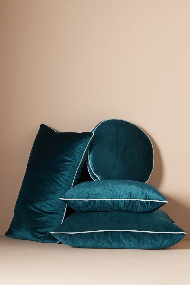 Velvet teal 2024 throw pillows