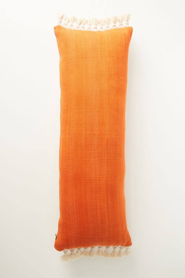 Handwoven Saffron Pillow #2