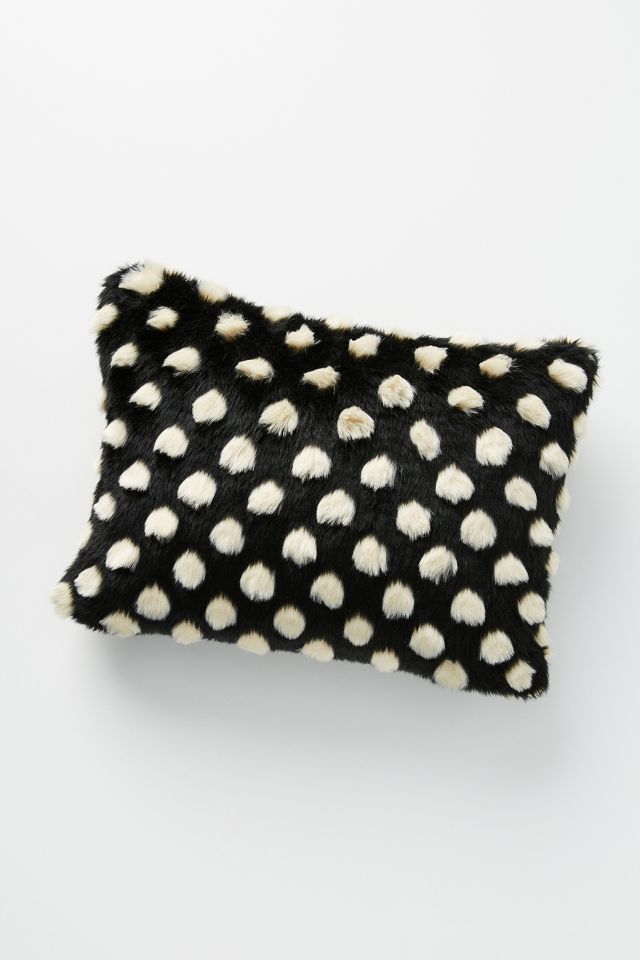 Black polka dot discount pillow