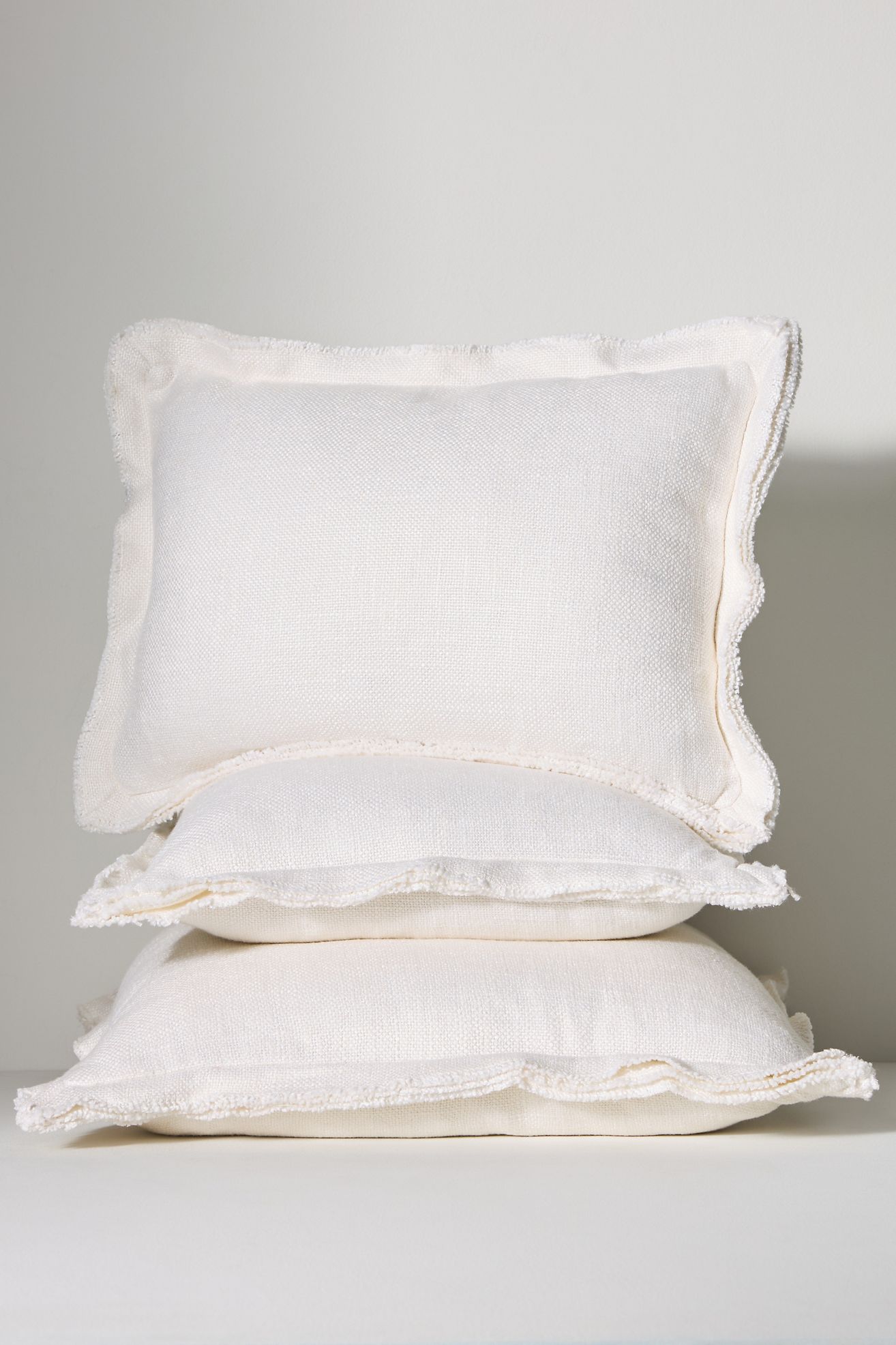 Luxe Linen Blend Pillow - Ivory, Standard, 22" X 22"