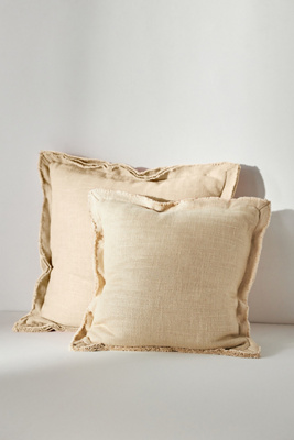 Luxe Linen Blend Pillow - Ivory & Natural Stripe