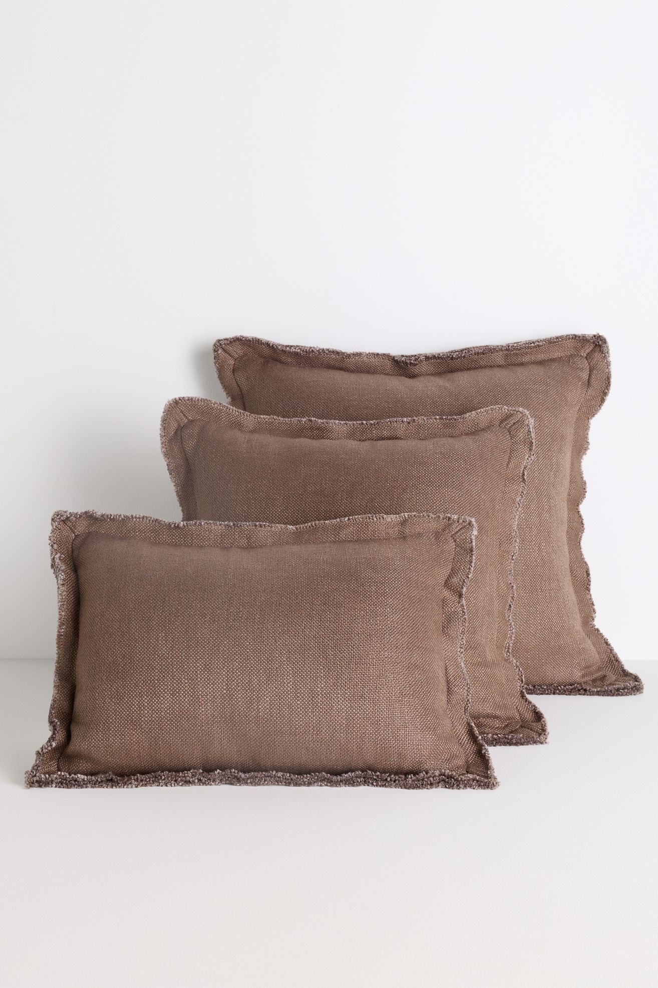 Luxe Linen Blend Pillow - Brown, 22" X 22"