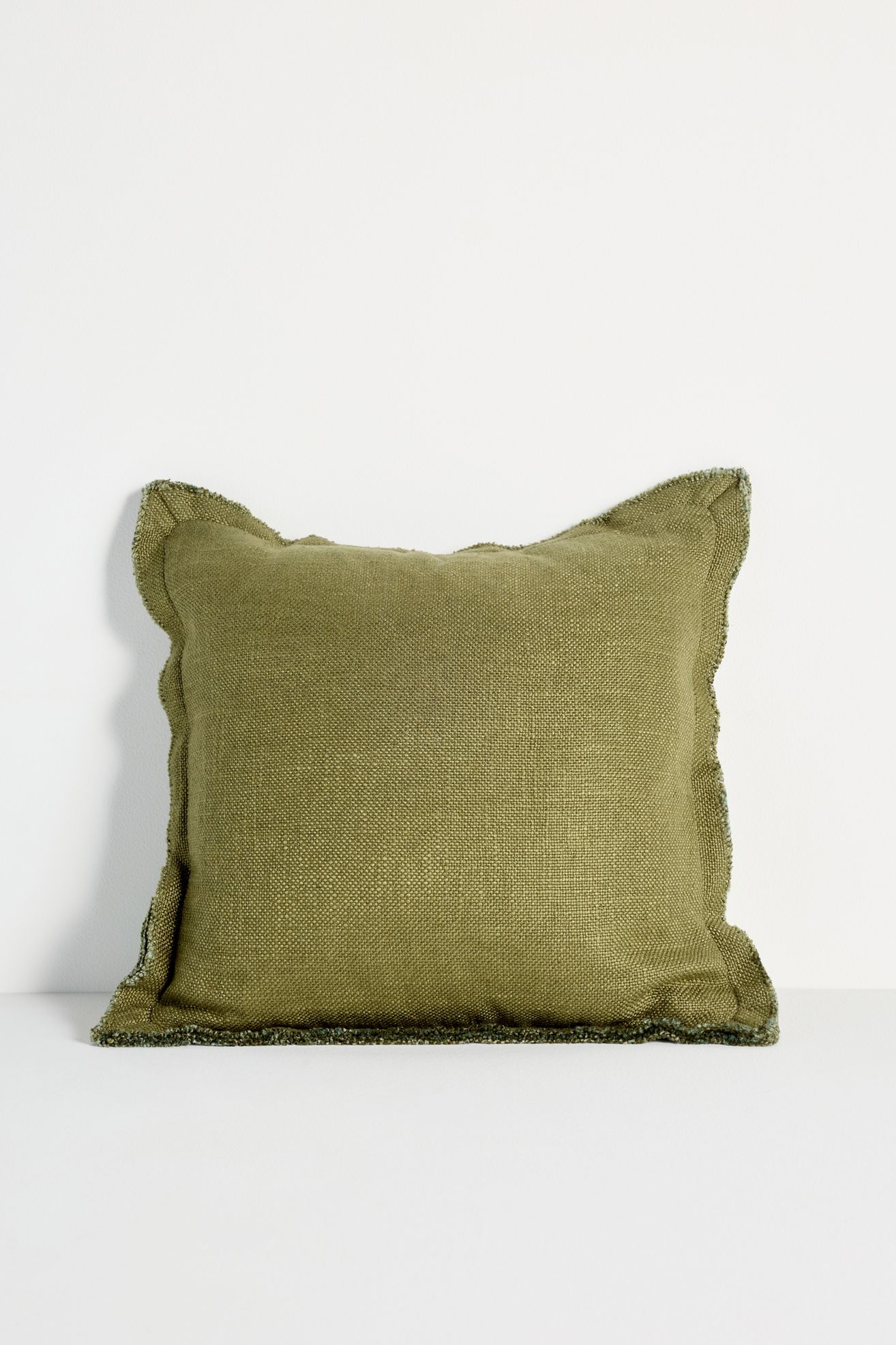 Luxe Linen Blend Pillow - Forest Green, 22" X 22"