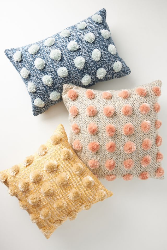 Privilegium præmedicinering Bange for at dø Polka Dot Pom Pillow | Anthropologie