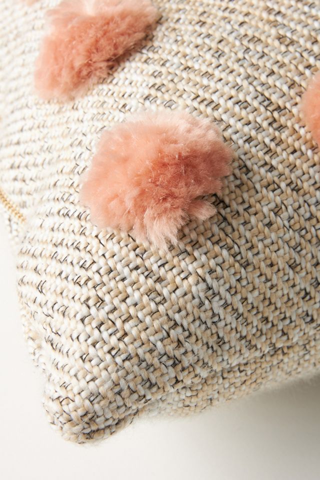 Polka Dot Pom Pillow #3