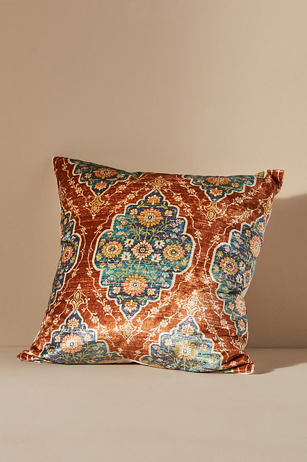 Anthropologie Vibrant Velvet Cushion