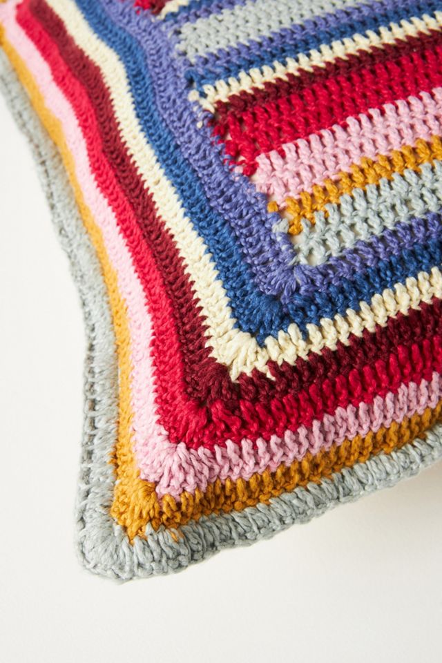 Crochet Rainbow Pillow #2