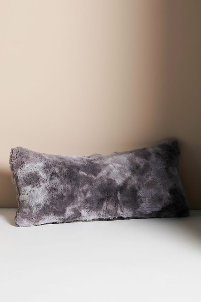 Luxe Dyed Faux Fur Pillow | Anthropologie