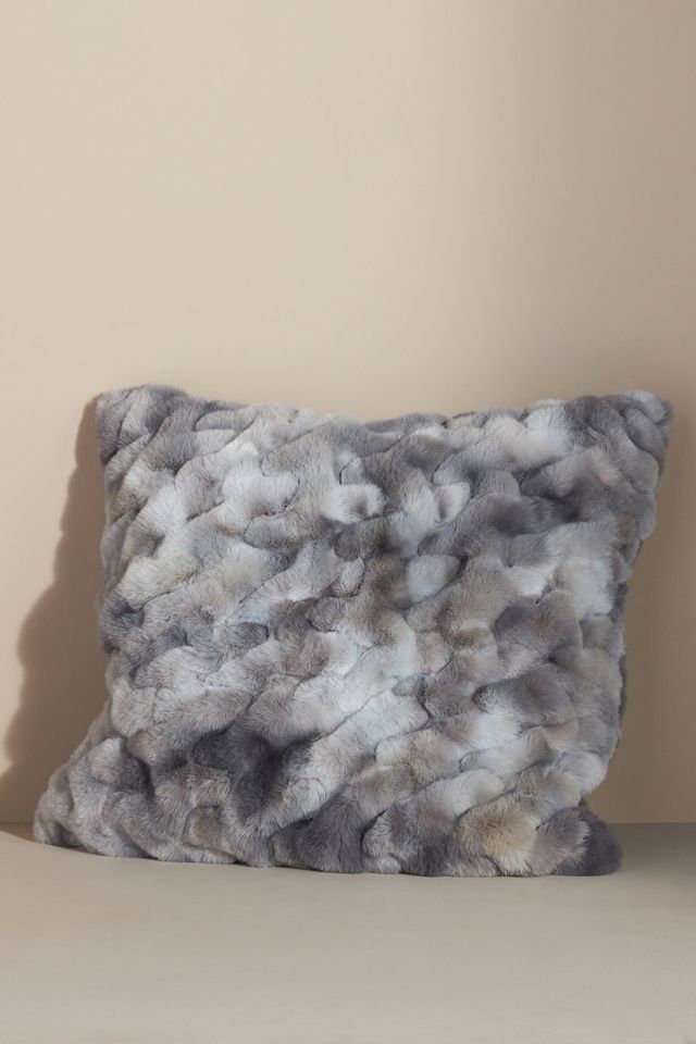 Luxe Sculpted Faux-Fur Pillow #2