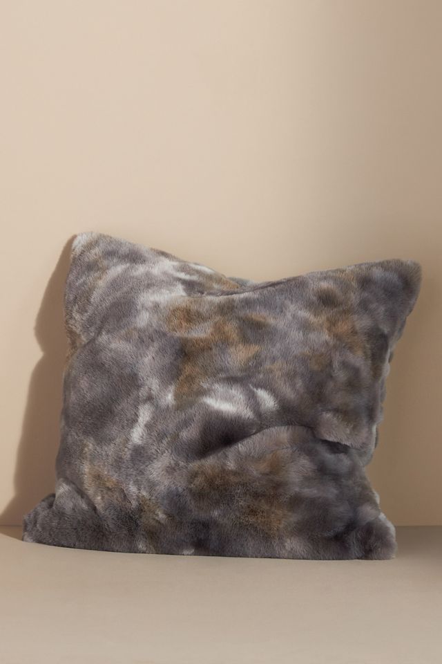 Luxe Sculpted Faux-Fur Pillow #3