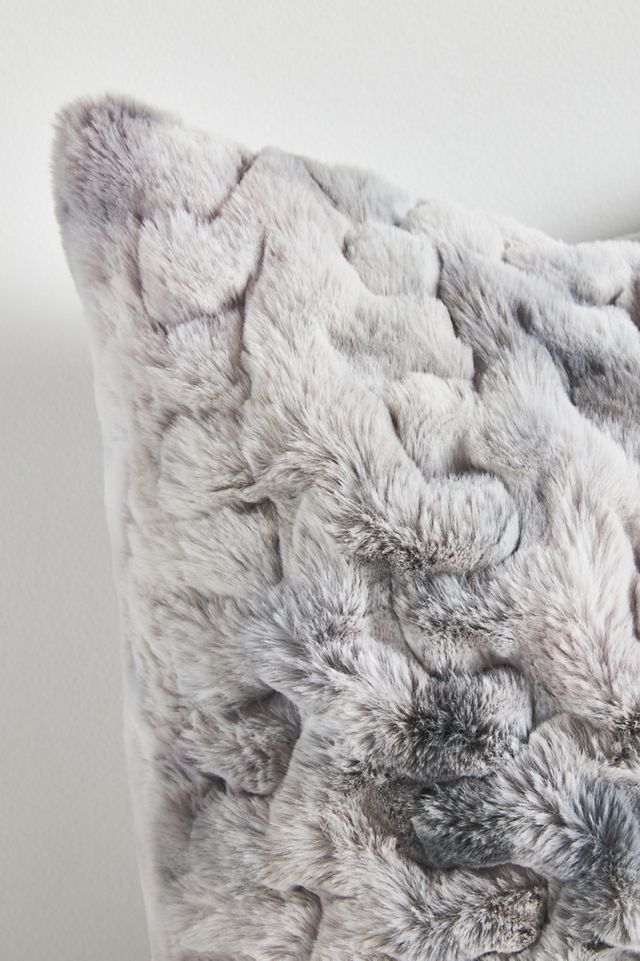 Luxe Sculpted Faux-Fur Pillow #3