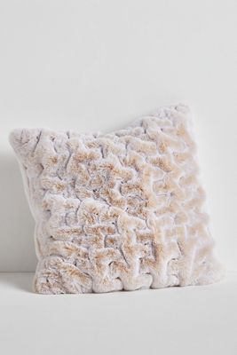 Luxe Sculpted Faux-Fur Pillow