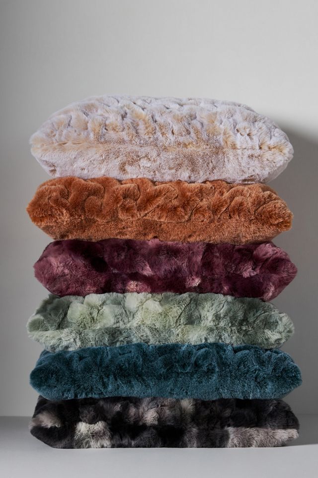 Luxe Sculpted Faux-Fur Pillow #3
