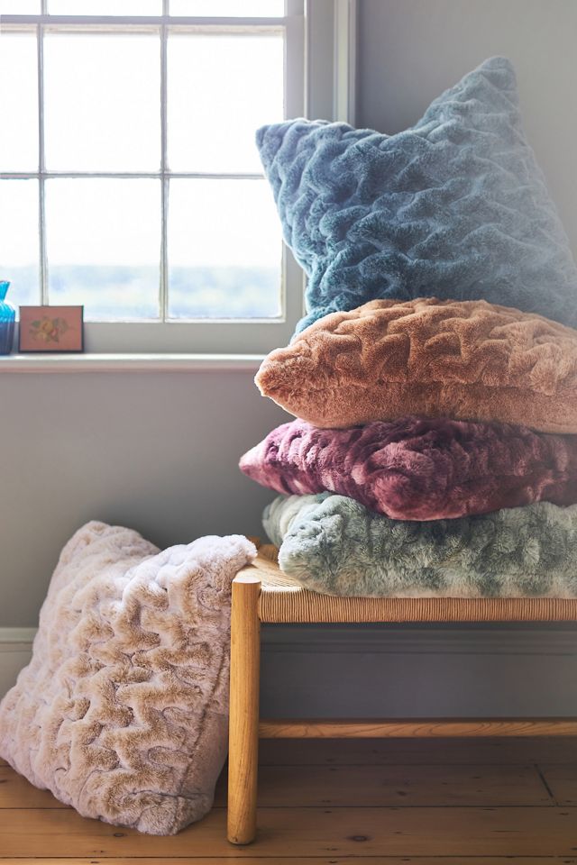 Luxe Sculpted Faux-Fur Pillow #4