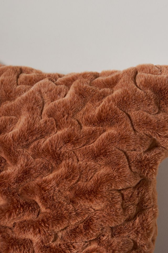 Luxe Sculpted Faux-Fur Pillow #1